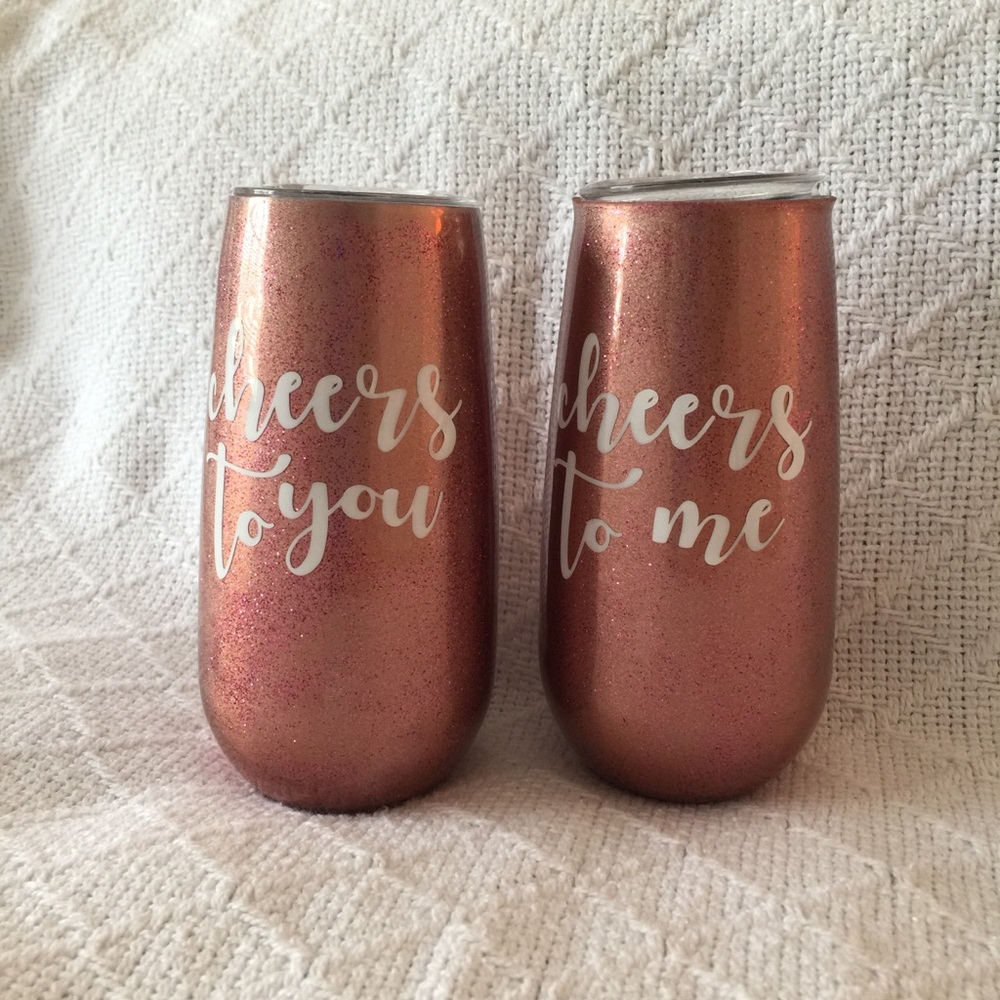 Custom champagne tumblers with lid - Picture 5 of 7